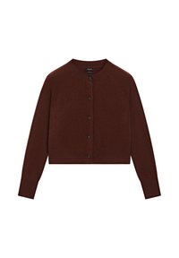 BUTTONED LONG SLEEVE WITH CREW NECK - Cardigan - bordeaux