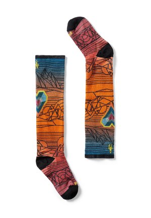 JUNIOR SKI CUSHION GEO PEAKS - Sportsokken - orange rust
