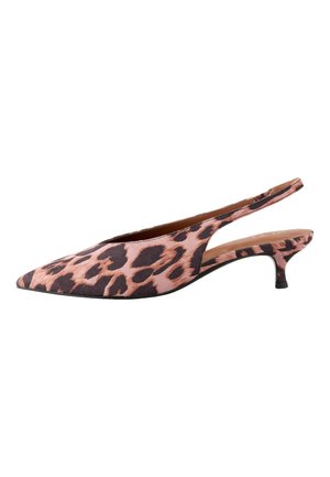 STANDARD/WIDE FIT - FOREVER COMFORT POINT TOE LOW KITTEN  - Klassikalised kontsakingad - leopard