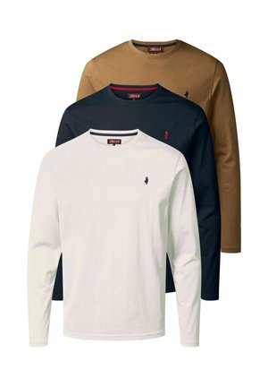 3-PACK - Maglietta a manica lunga - dark sapphire/otter/white