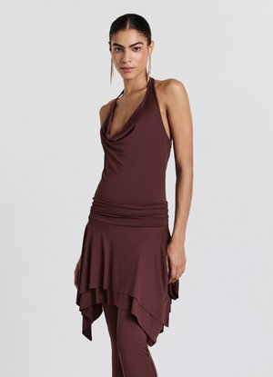 HALTERNECK - Cocktailkleid/festliches Kleid - marrone chiaro