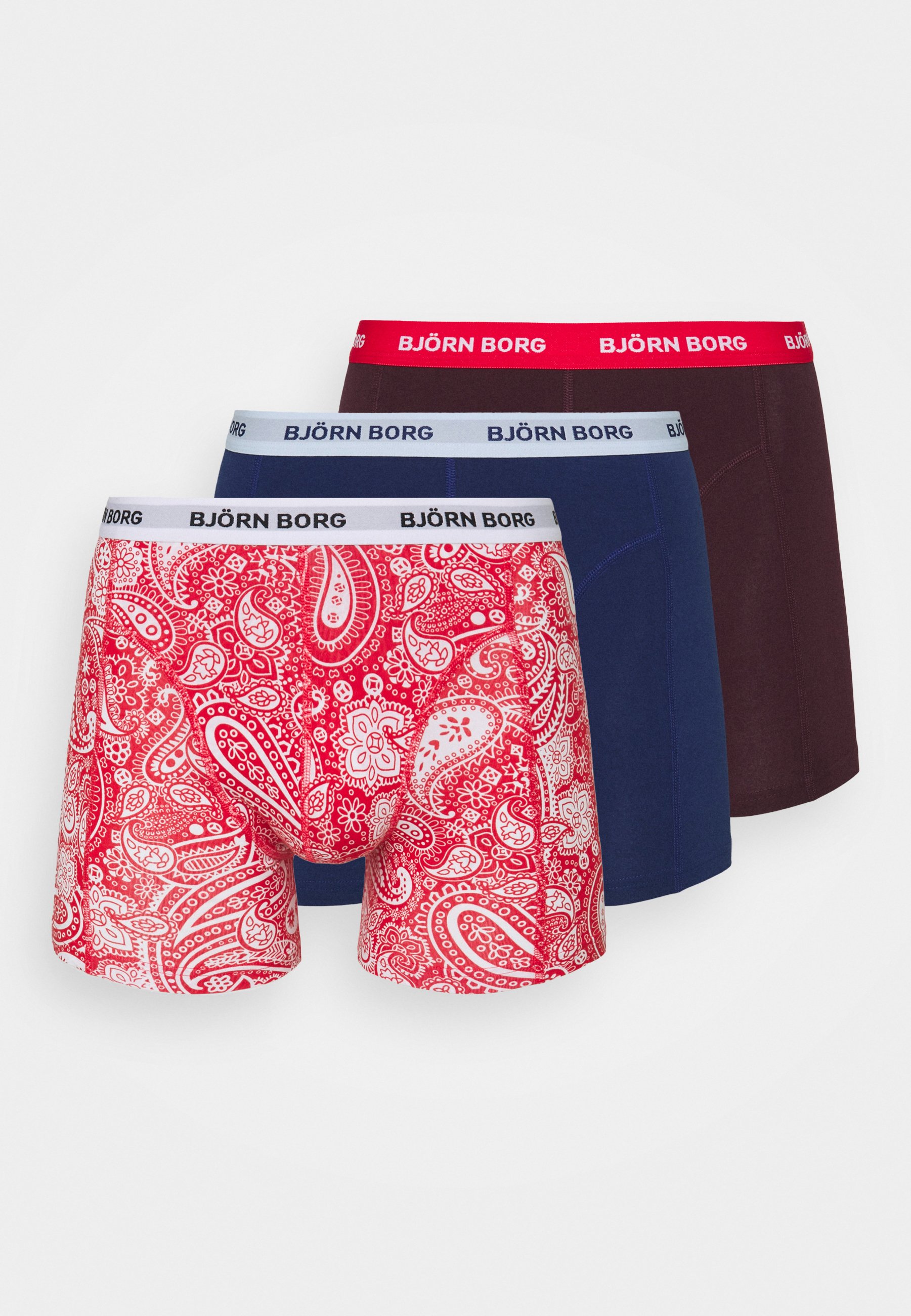 Björn Borg ESSENTIAL BOXER 3 PACK - Onderbroeken - dark  blue/bordeaux/donkerblauw - Zalando.nl