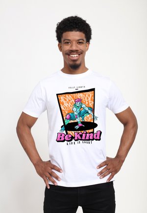MATT KEELING BE KIND - Print T-shirt - white