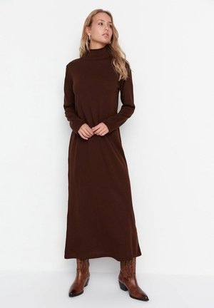 Trendyol Modest Gebreide jurk - brown