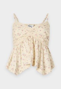 Easy Lace Trim Babydoll Top - Bluse - lemon bar