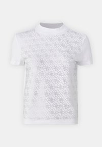 MOCK NECK ALL OVER 4G  - T-shirt imprimé - pure white