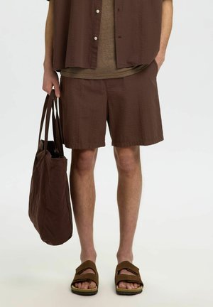 Selected SHORTS REGULAR FIT SEERSUCKER - Short - bracken