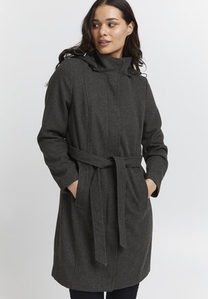 FRSaga - Short coat - dark grey melange