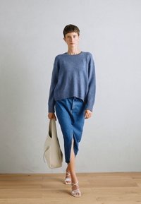 Marc O'Polo LONGSLEEVE ROUNDNECK - Pullover - hazy blue