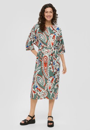 s.Oliver MIDI-MIT PLISSEEFALTEN - Freizeitkleid - minze
