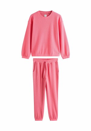 COSY WAFFLE LONG SLEEVE SET - Pyžamová súprava - bright pink