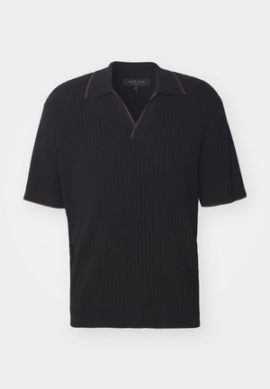 rag & bone HARBOR JOHNNY COLLAR - Polo shirt - black