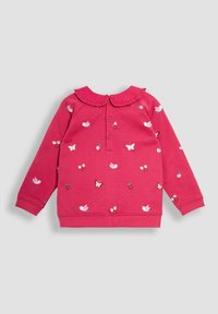 JoJo Maman Bébé EMBROIDERED COLLAR-REGULAR FIT - Melegítőfelső - raspberry pink bird