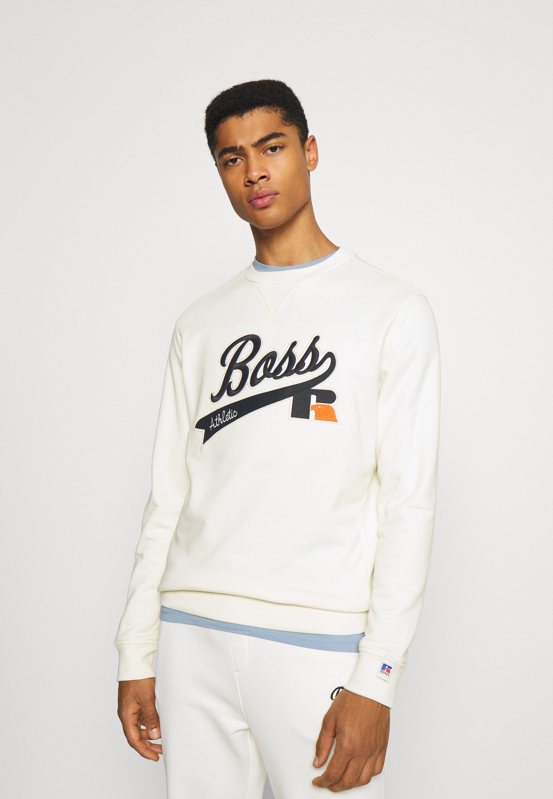 BOSS BOSS X RUSSELL ATHLETIC STEDMAN - Sweatshirt - open white/offwhite