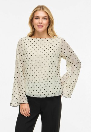 MIT LANGEN ÄRMELN VIEBLA GEPUNKTETES - Camicetta - cloud dancer