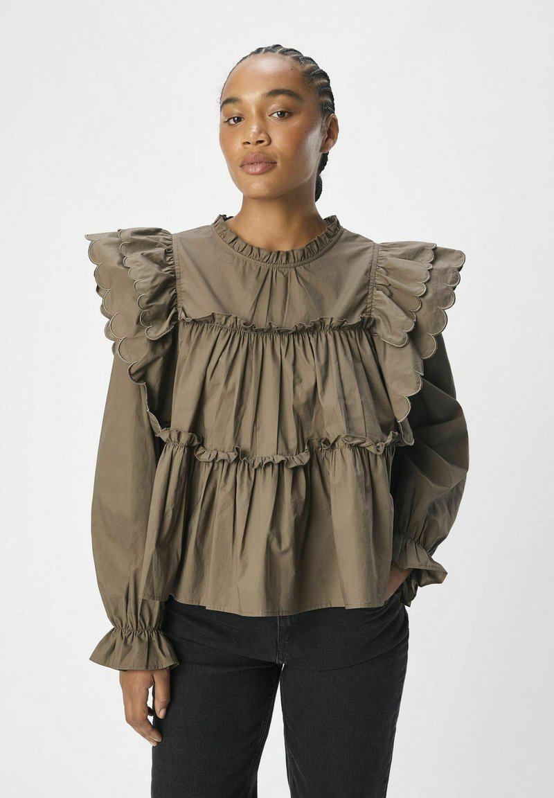 Object MIT LANGEN ÄRMELN OBJHOPE - Bluse - morel