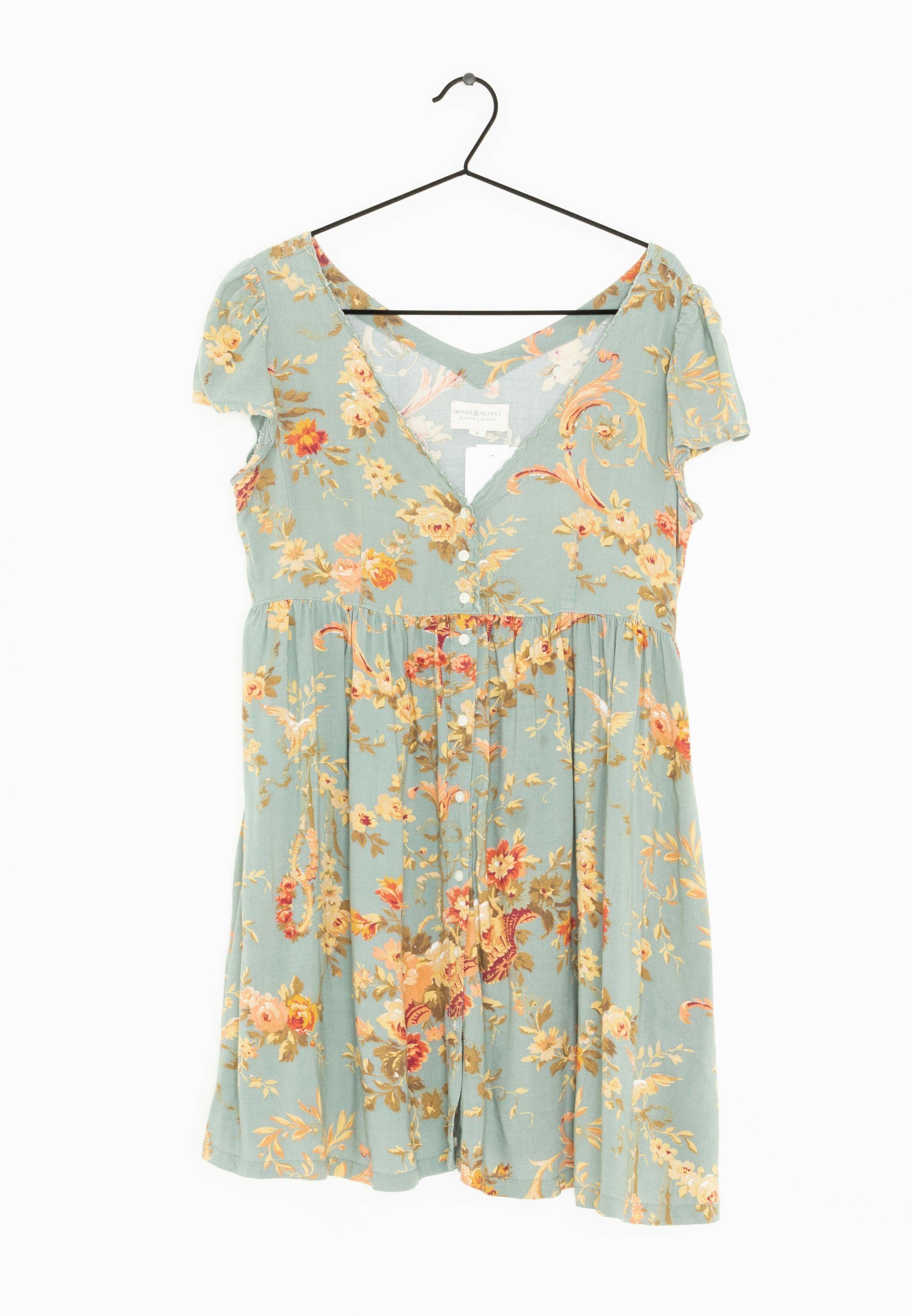 denim and supply ralph lauren floral dress Denim & Supply Ralph Lauren Women's New Green Floral Print Babydoll Dress small