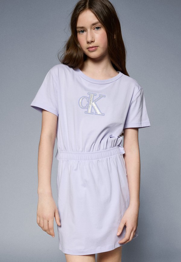 MONOLOGO METALLIC DREES - Jersey dress - purple heather