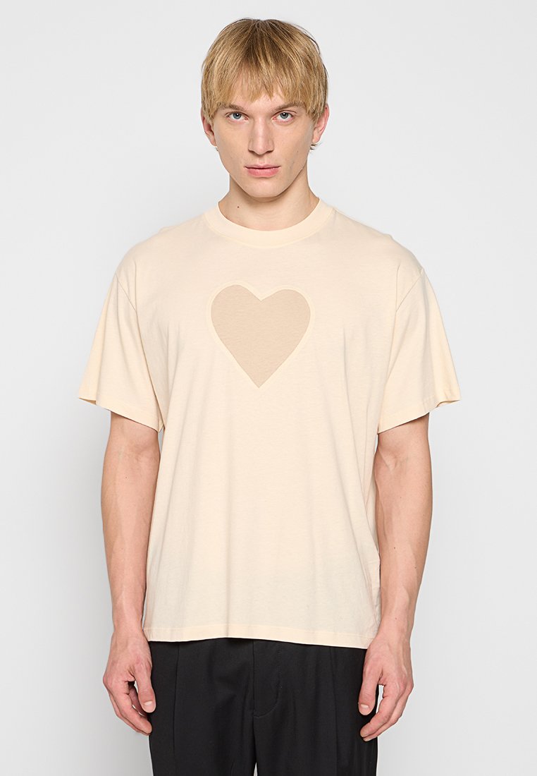sandro T-shirt print beige sandro T-shirt print beige