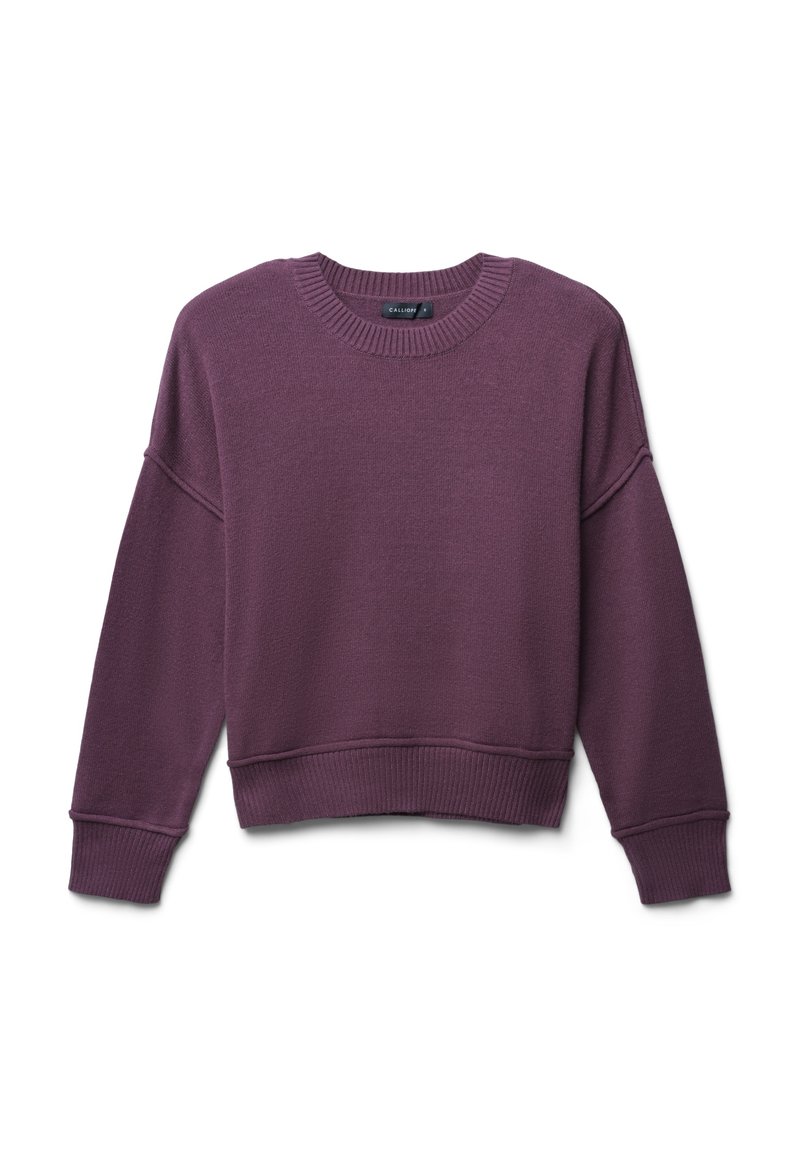 Maglione e felpe da donna, casual, girocollo, da donna, a maniche lunghe, carino, versione larga, maglione invernale da donna, colore nero, Blu marino, M