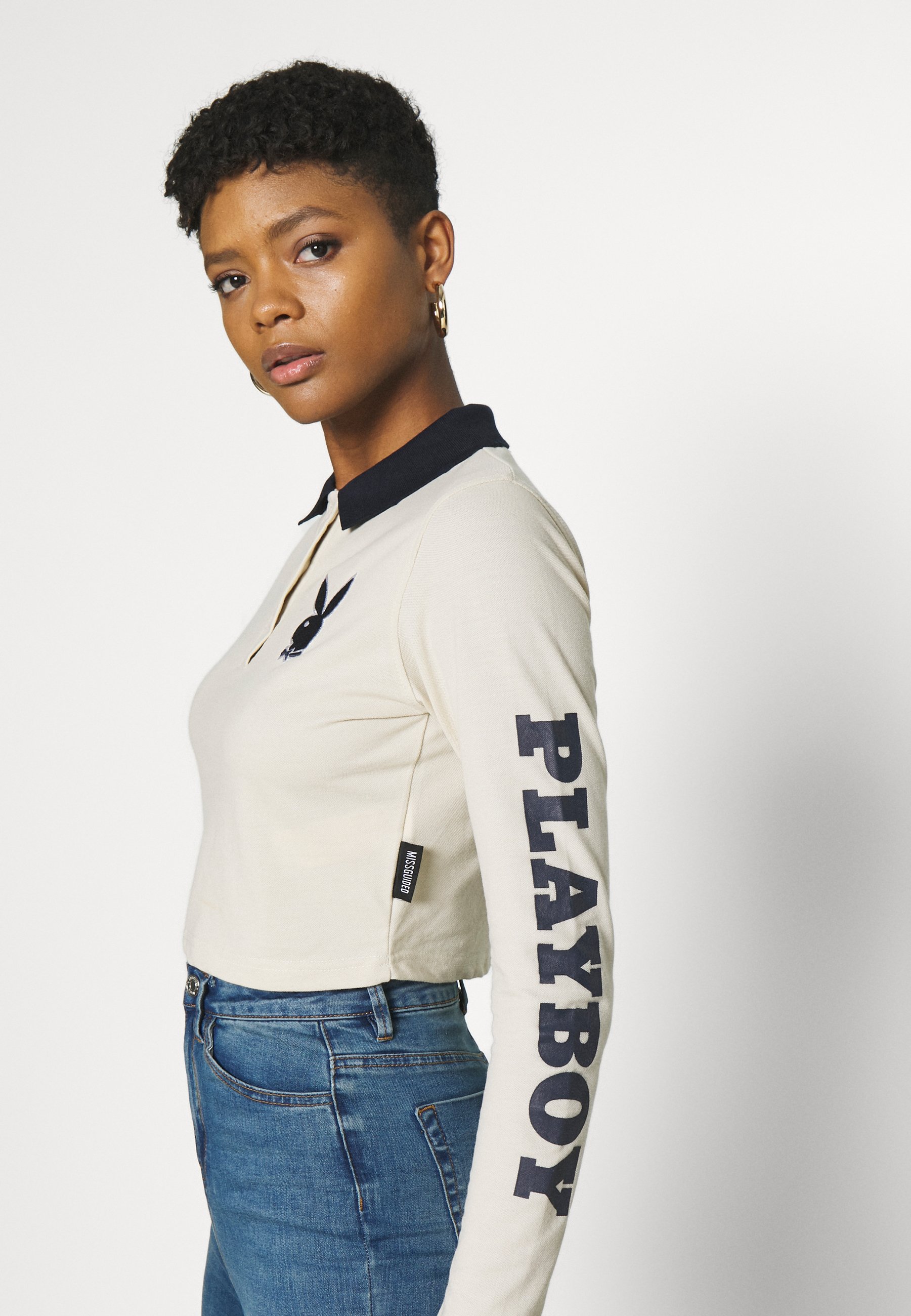 Missguided PLAYBOY VARSITY CROP - Polo 