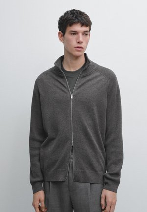 Massimo Dutti BUTTONED WITH RAGLAN SLEEVES - Cardigan - dark grey