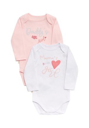 PACK 2 MANGA LARGA MAMA'S AND DADDY'S - Body - white/light pink