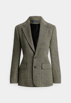 Polo Ralph Lauren HERRINGBONE LINEN BLEND BLAZER - Blézer - black/cream