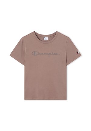 Champion, CHAMPION SHORT SLEEVE T-SHIRT CHAMPION CORE HERITAGE - T-shirt print - taupe
