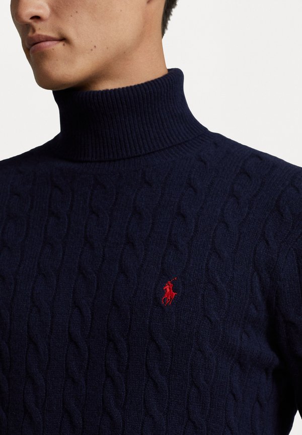 CABLE WOOL CASHMERE ROLL NECK JUMPER - Jumper2