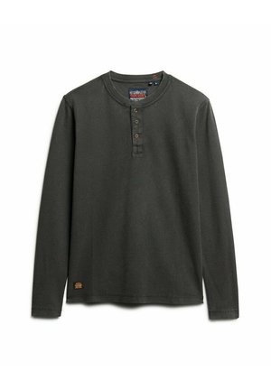Superdry & Co WAFFLE LONG SLEEVE HENLEY - Maglione - washed black