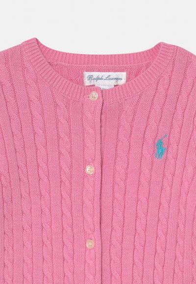 Polo Ralph Lauren MINI CABLE COTTON CARDIGAN - Casaco de malha - harbor pink