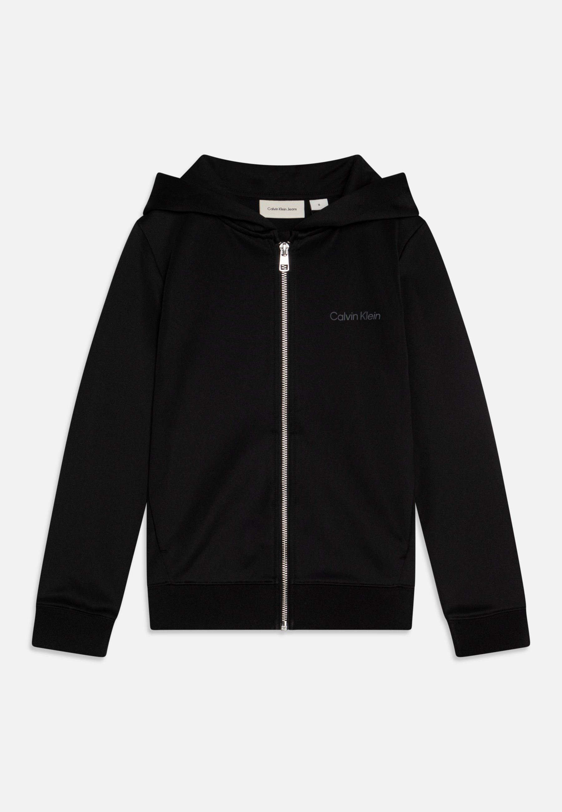 Farfetch Calvin Klein Grey Zip Hoodie Farfetch Logo Sweatshirt