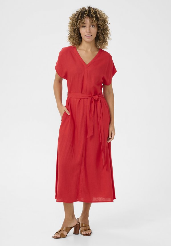 CRVENTA WITH POCKETS - Freizeitkleid - flame scarlet