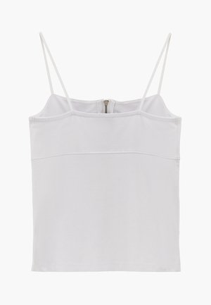 OXXO, OXXO SLEEVELESS TOP WITH ZIPPER DETAIL AND SQUARE NECKLINE - Chaleco - white