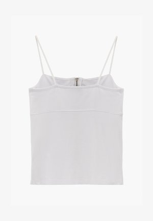 OXXO, OXXO SLEEVELESS TOP WITH ZIPPER DETAIL AND SQUARE NECKLINE - Chaleco - white