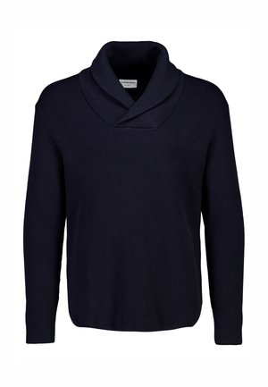 SHAWL COLLAR  - Strickpullover - navy