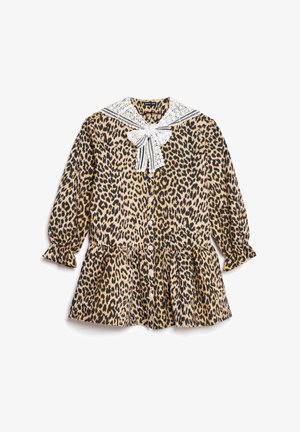 Sister Jane, CLEO COLLAR TIE MINI DRESS - Robe de jour - brown