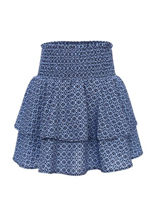 PRINT - A-lijn rok - blauw
