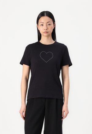 ONLARIANA O NECK BOX - Tričko s potlačou - black