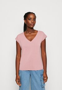 Vero Moda - VMFILLI V NECK TEE - T-Shirt basic - nostalgia rose Thumbnail-Bild 1