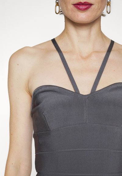 Hervé Léger ICON STRAPPY SWEETHEART MIDI DRESS - Trikotāžas kleita - charcoal