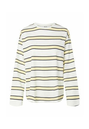 Pieces, PCMILA LS LOOSE TEE JRS NOOS BC - Langarmshirt - french vanilla
