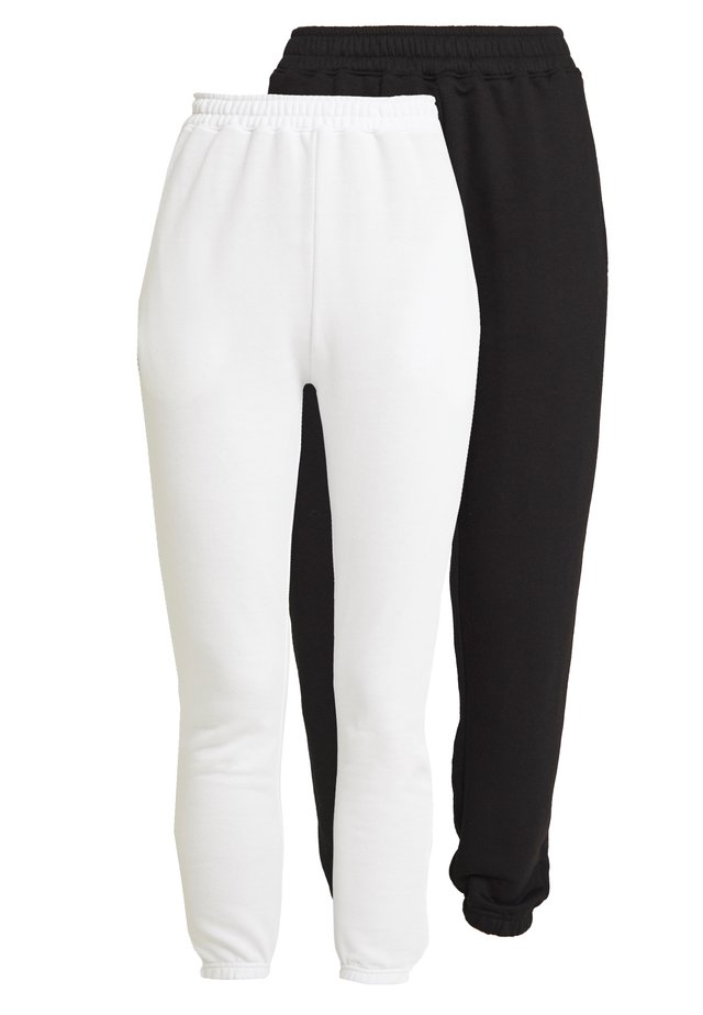BASIC JOGGERS 2 PACK - Jogginghose - white/black