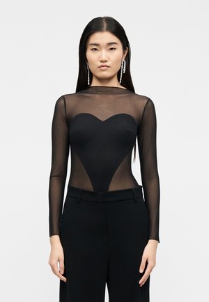 SOULMATE BODYSUIT THONG - Μπλούζα με μακριά μανίκια - black