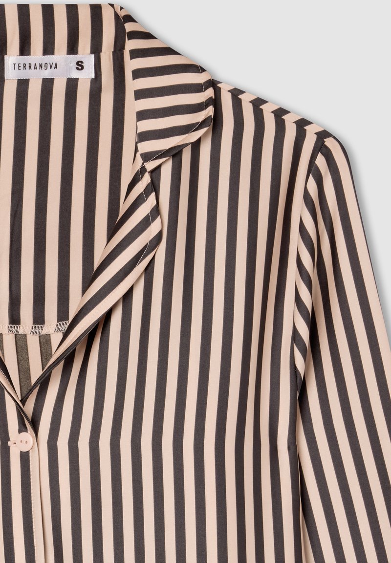 Remidoo Pigiama Donna In Cotone 2 Pezzi, Maglia A Righe Con Girocollo E Pantaloncini, Loungewear Estivo Con Spacco Laterale, Vestibilità Rilassata