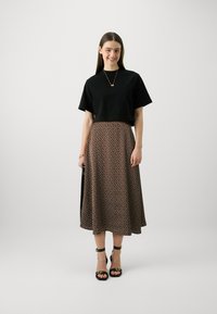 Bruuns Bazaar ACACIABBAMATTAS SKIRT - A-line skjørt - brown/cream