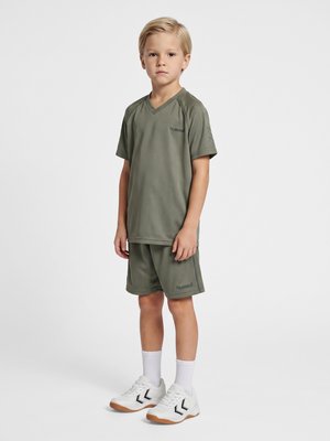 Hummel, HUMMEL HMLJR REG ACTIVE T-SHIRT S/S UNISEX - T-shirts print - castor gray