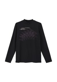 s.Oliver MIT STEHKRAGEN - Langarmshirt - schwarz