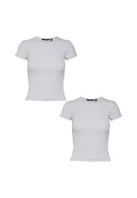Vero Moda 2ER-SET RUNDHALS KURZARM  - T-Shirt basic - grau